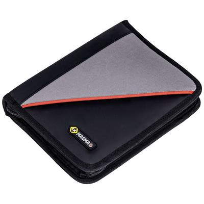 Black and grey CD case with a red border, marked with 'Magma', for storing and protecting CDs.