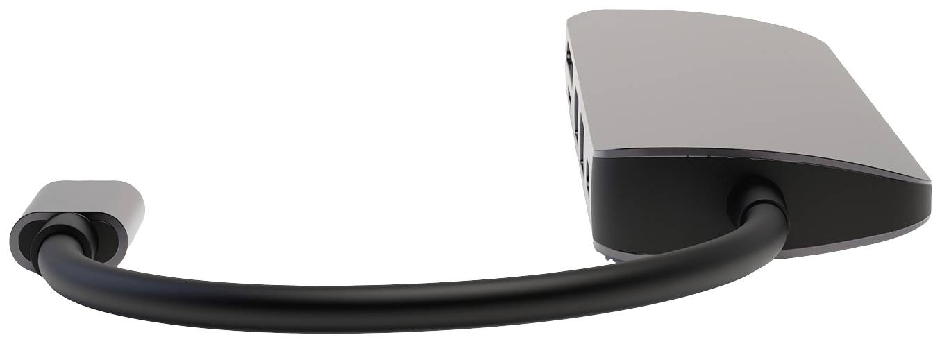 4Smarts 468782 USB hub HDMI™, microSD, SD, USB A (USB 3.0), USB C® Spaceship grey 468782-5