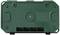 Green plastic box lid with printing 'Top/Upside', 'Bottom/Underside', measurement marking '136mm' in the centre, ventilation slots at the bottom.