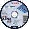 Round metal cutting disc by Bosch with 'standard for Metal' inscription, technical specifications, and symbols.