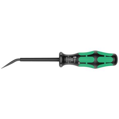 A hex screwdriver with a green-black ergonomic handle, suitable for hard-to-reach areas.