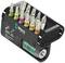 Wera Bit-Check Set: Contains colourful bits marked with numbers and two adapters. Compact design for easy storage and transport.