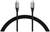 Two black USB-C cables with silver ends by 'Varta'.