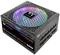 A black computer power supply from Thermaltake, model 'Toughpower GF3 ARGB 850W', with an illuminated RGB fan on top.