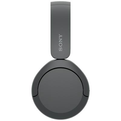 Black over-ear Sony headphones, with a simple design. The ear cup and headband with the Sony logo are visible.
