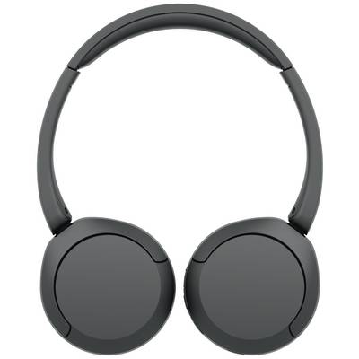 Black, wireless headphones with an adjustable headband and closed, padded ear cups.