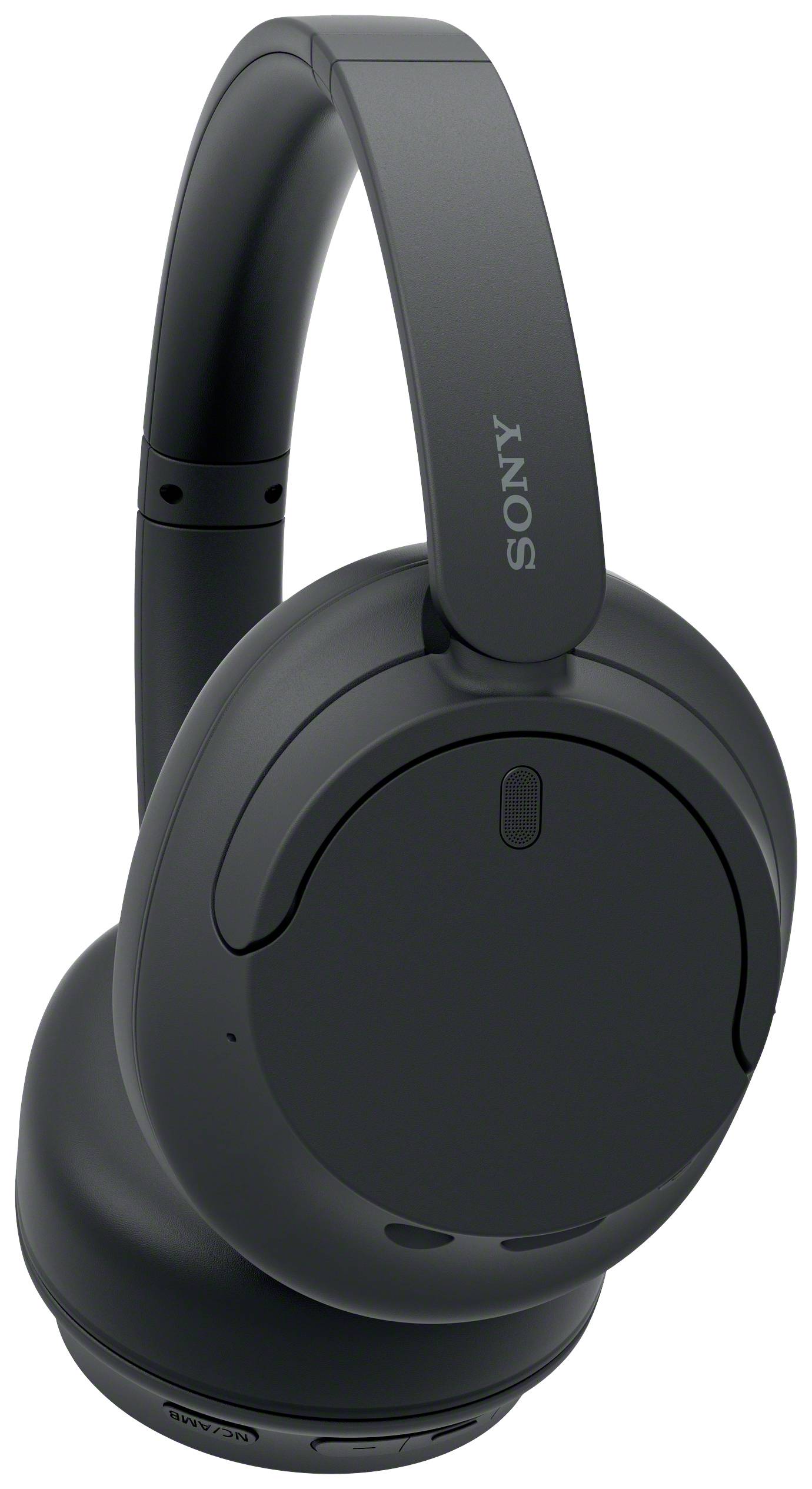 Black over-ear headphones offering wireless connectivity, with the brand name visible on the headband.
