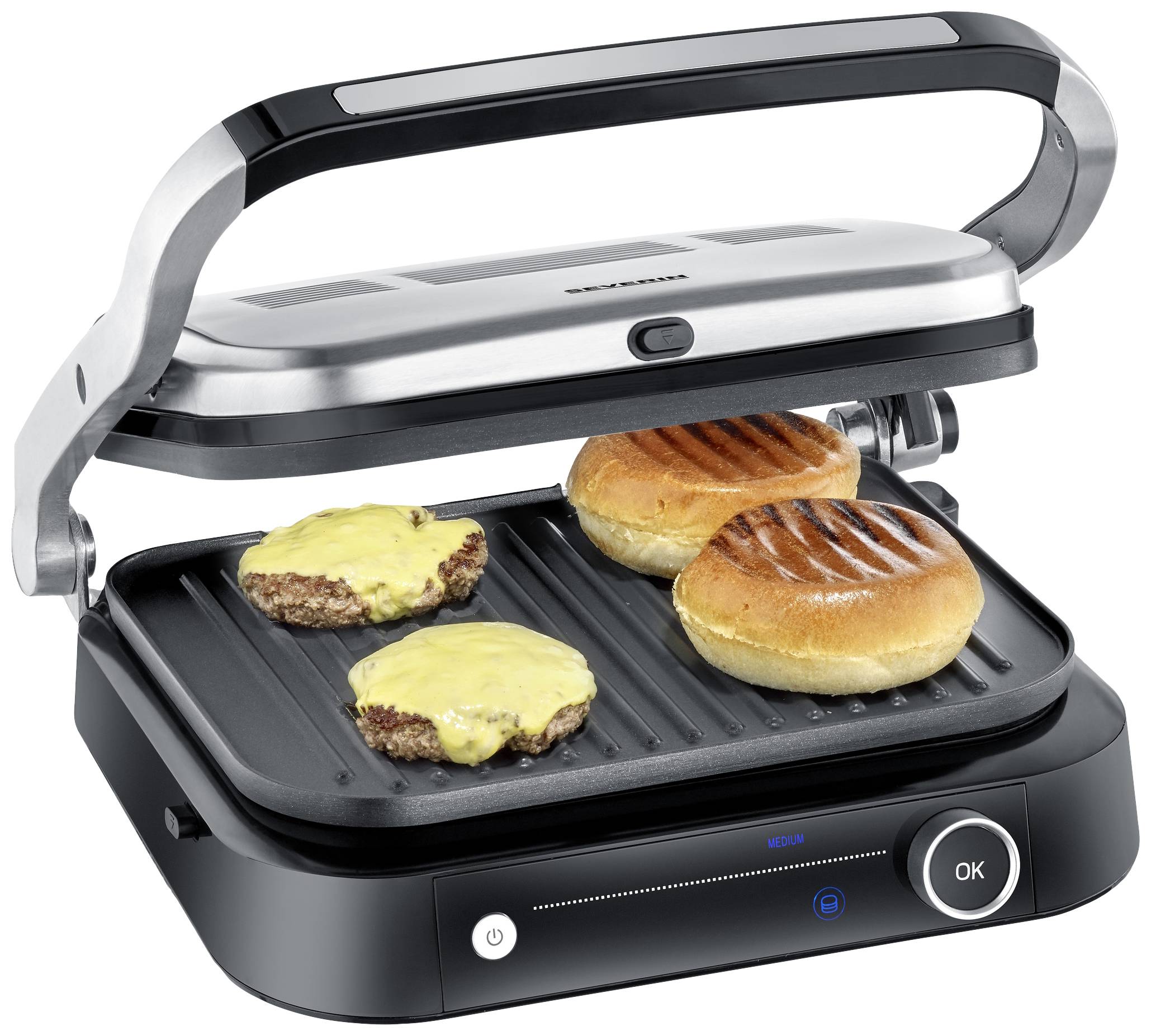 Severin KG 2395 Grill press Black/silver