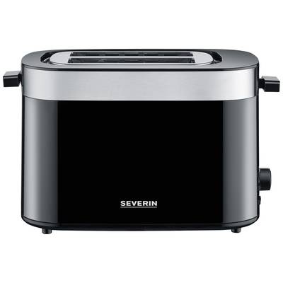 Image of Severin AT 9264 Toaster with home baking attachment Stainless steel (brushed), Black