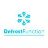 A blue logo shows a stylised snowflake above the text 'Defrost Function'.