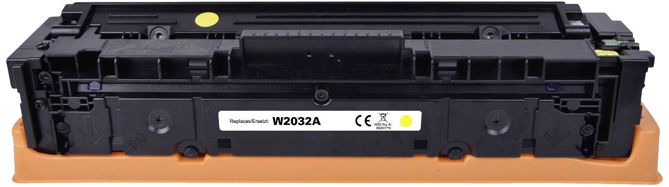 Black printer toner cartridge W2032A, CE-certified, against a white background.