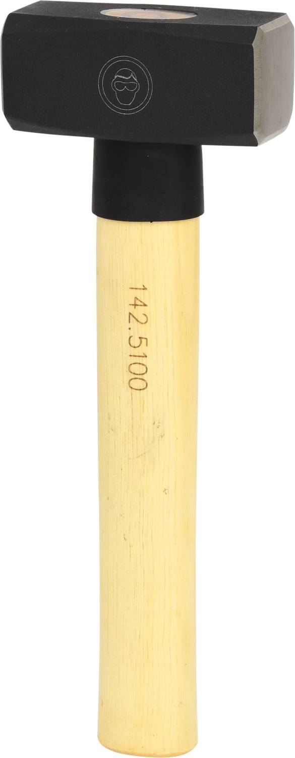 A hammer with a black head and a wooden handle. The number '142.5100' is engraved on the handle.