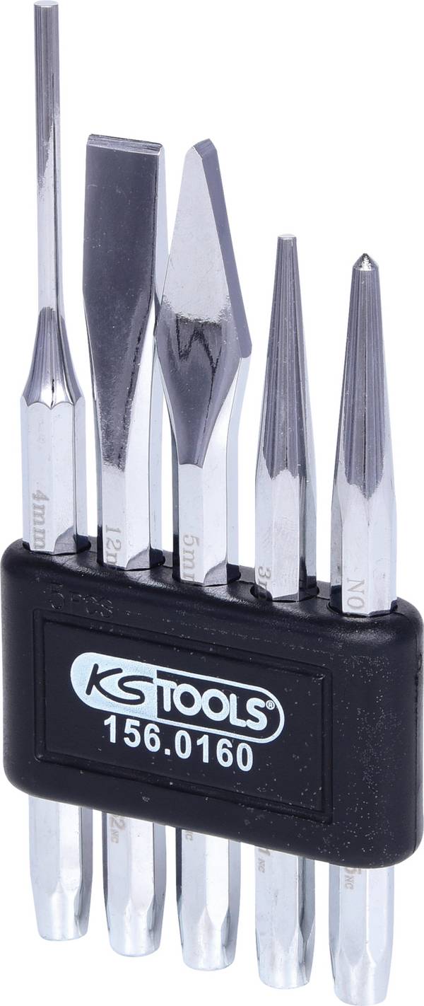 KS Tools Drive, chisel and center punch set, 5-piece  156.0160
