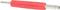 A red tool with metal tips, presumably a wire stripper for copper wires, is lying on a white background.