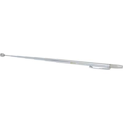 A silver, telescopic magnetic retrieval rod with pocket clip. Used for picking up metallic objects in hard-to-reach areas.