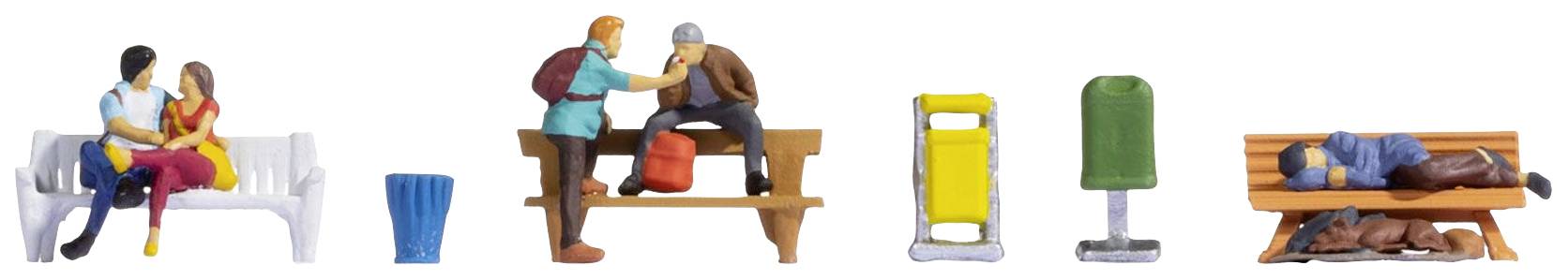 NOCH H0 People on benches 15238 Assembled