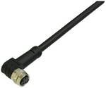 M8 sensor/actuator PUR connection cable, angled coupling, 3-pole, open end, 0.25 mm², black, 2 m