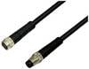 BKL Electronic 2700036 Sensor/actuator cable extension M8 Plug (straight) to connector (straight) 2 m No. of pins (RJ): 3 1 pc(s)