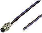 M8 Sensor/Actuator front-mounted socket, 4.5-pole, with stranded wire 0.2 m , 0.25 mm², 7mm partial vent, M8