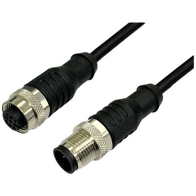 'Two black, metallic connectors with ribbed handles and cables.'