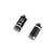 Two black cylindrical mini-MELF components with silver end caps on a white background.