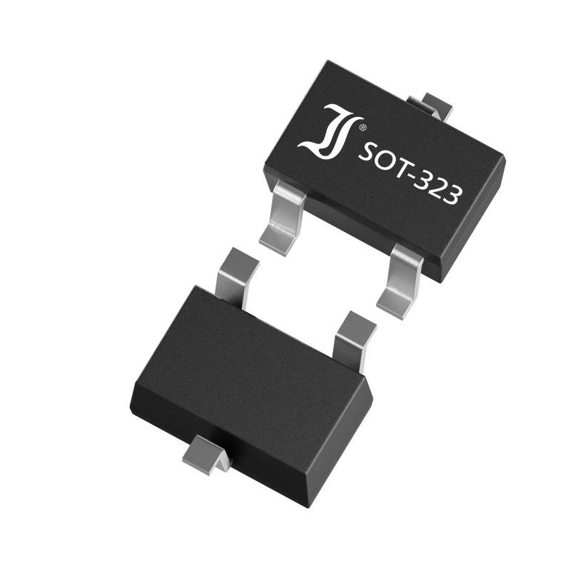 The image shows two microchip components in the SOT-323 package format, marked with 'SOT-323'.