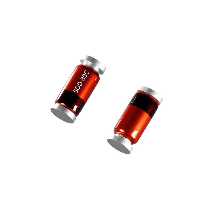Two red glass ampoules with 'SOD-80C' lettering, filled with liquid, floating against a white background.