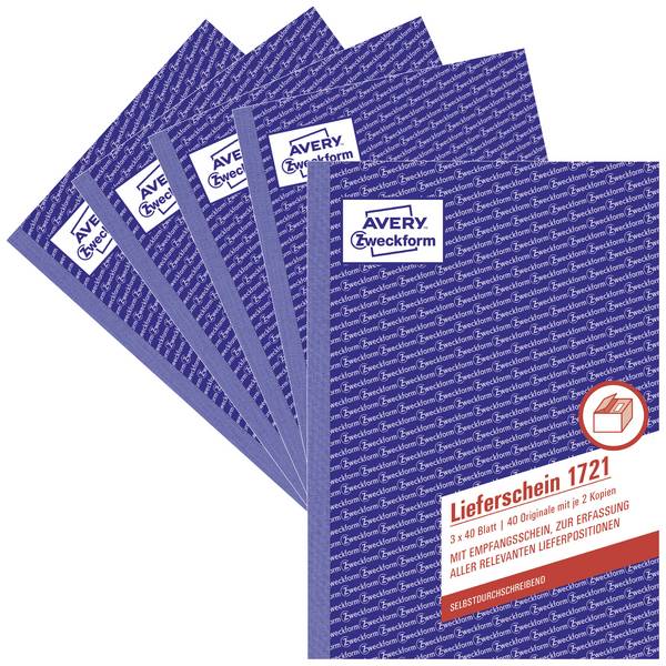 Avery-Zweckform DO form 1721-5 A5 White, Yellow, Rose No. of sheets: 40