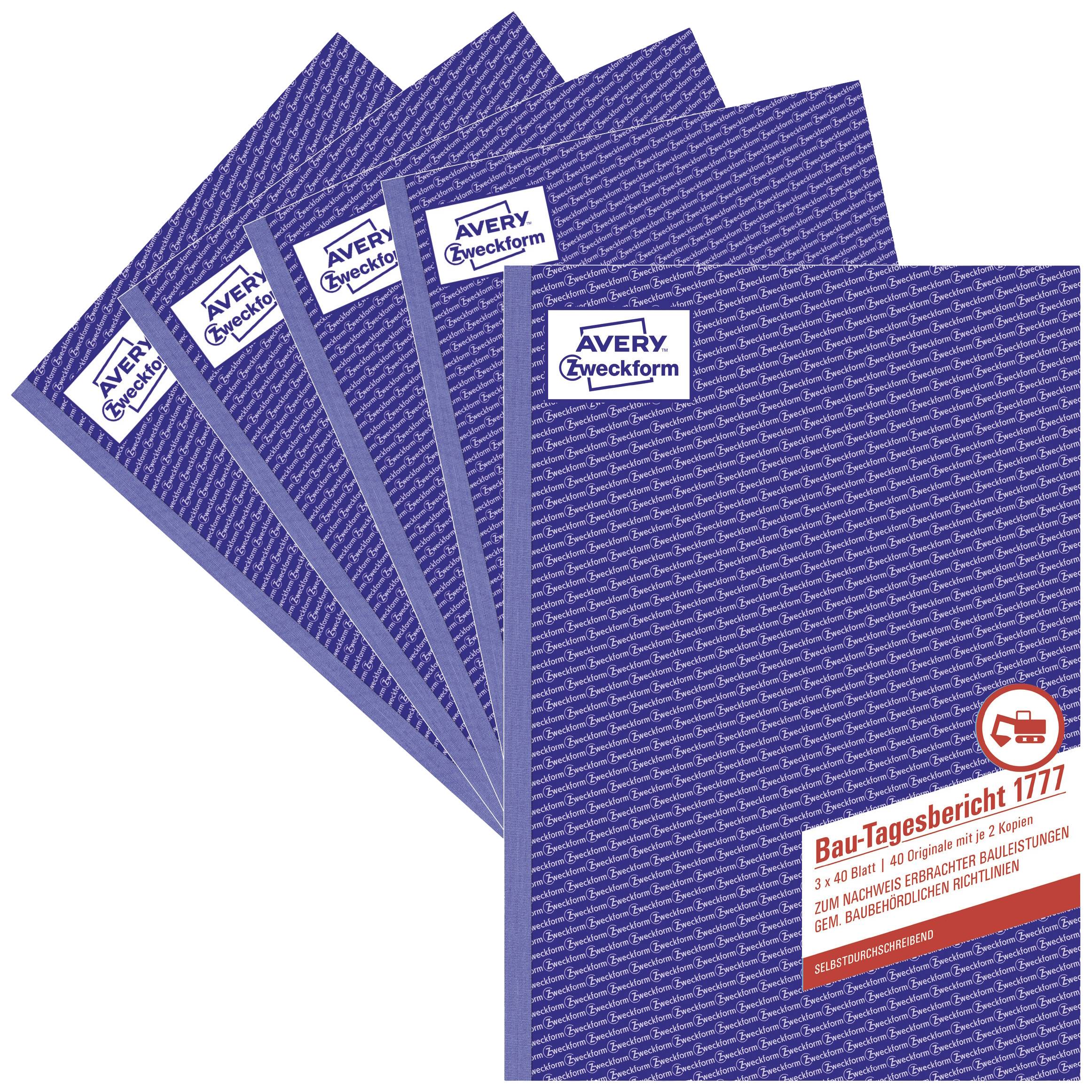 Avery-Zweckform Daily report form 1777-5 A4 No. of sheets: 40