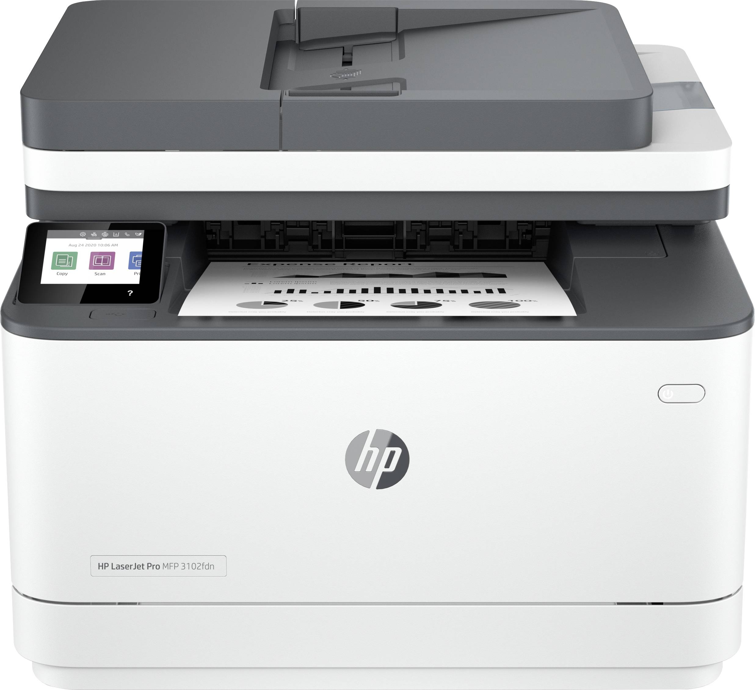HP LaserJet Pro MFP 3102 fdn Multifunction printer Laser B/W A4 Printer, scanner, copier, fax Duplex, LAN, USB, HP Insta