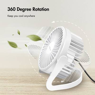 LogiLink UA0402 USB fan 2 W (Ø x H) 12.7 cm x 115 mm White Swivelling-8