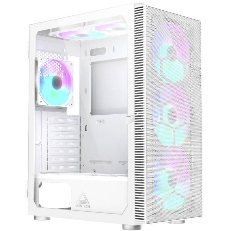 MONTECH X3 Mesh Midi tower Game console casing White