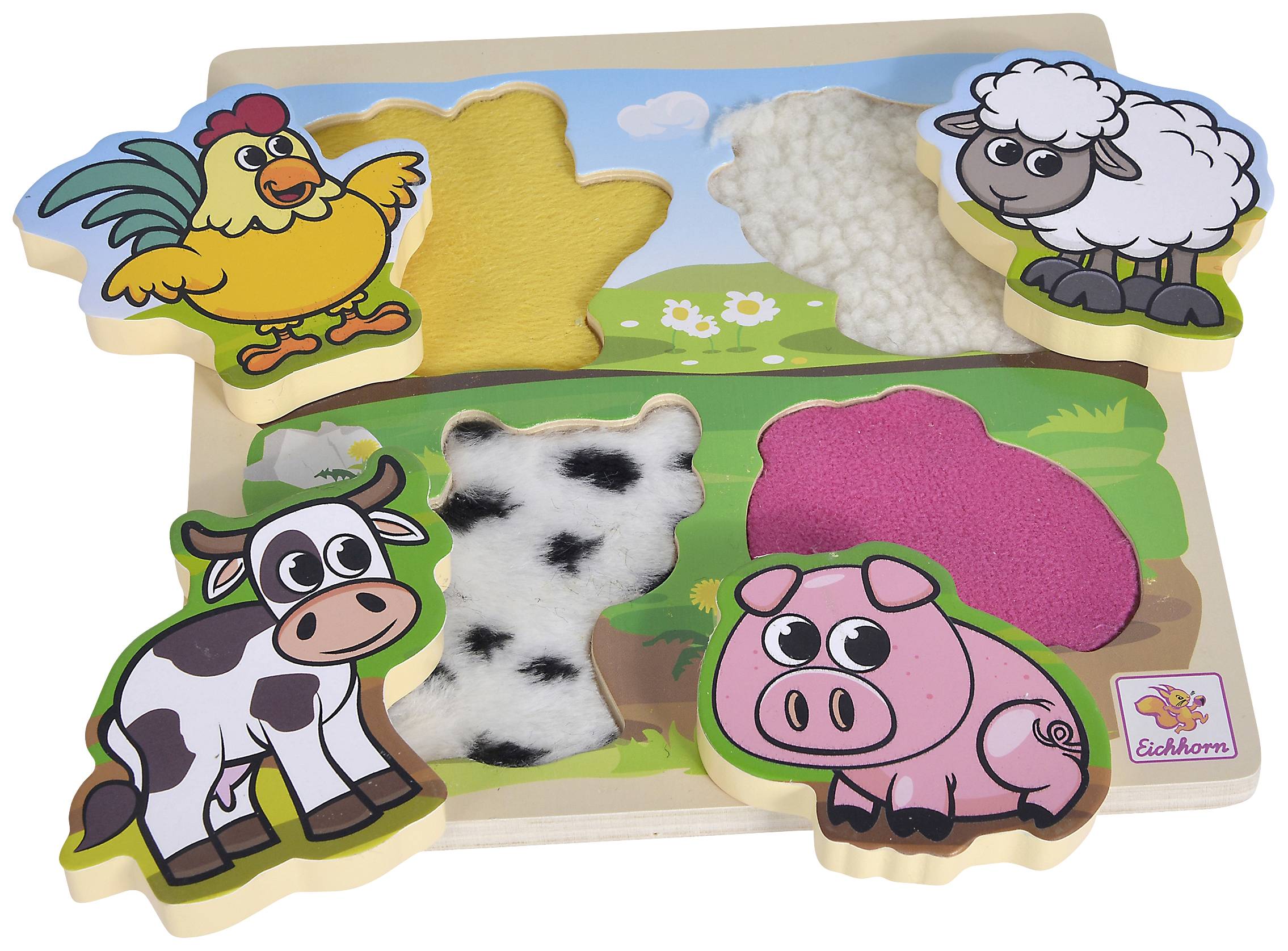 Image of Eichhorn Feeler puzzle with fabric, 5 pieces. 100003687