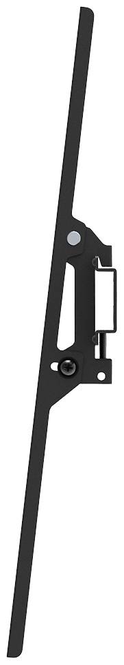 Side view of a black, slender, single-armed steering damper.