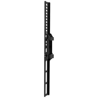 Black, adjustable metal bracket with mounting holes, potentially for wall mounting on televisions or monitors.
