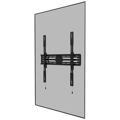 Wall mount for a television with adjustable arms, fixed to a wall, shown in a technical drawing.