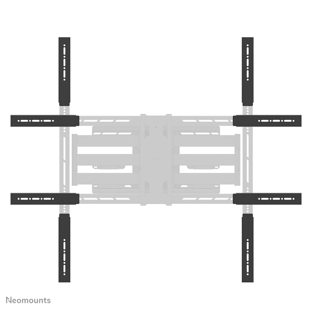 VESA Adapter for various TV sizes, centrally mounted, black and grey, for wall-mounting screens.