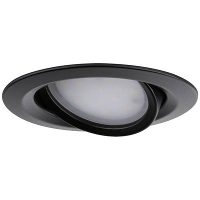 Black-rimmed LED recessed light with adjustable frame. Suitable for flexible lighting in residential ceiling spaces.