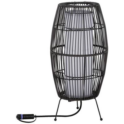 A contemporary table lamp with a black wire frame and integrated cable. Ideal as a stylish lighting solution for interior spaces.