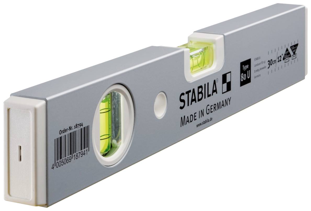 Stabila Type 80 U 18794 Spirit level 30 cm 0.5 mm/m