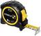 A black and yellow Stabila tape measure with a length of 8 metres, enclosed in a nylon case.