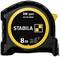 A black and yellow measuring tape with the inscription 'STABILA BM 300 Nylon Wrap, 8m, 26'''.