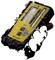 A yellow, electronic handheld device depicted in an irregular black casing. It appears to resemble a construction or measuring instrument.
