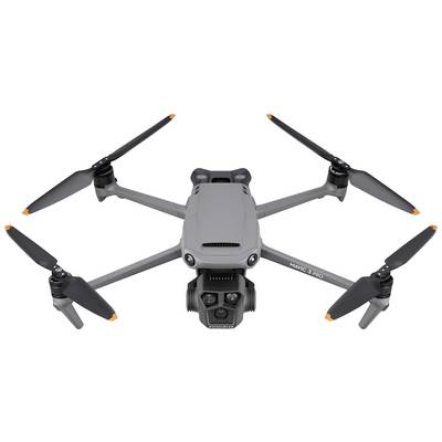 A grey drone with four rotors, cameras on the front. Model name 'Mavic 3 Pro' visible on the side.