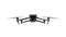 A drone in frontal view, hovering in the air, with four rotors spinning.