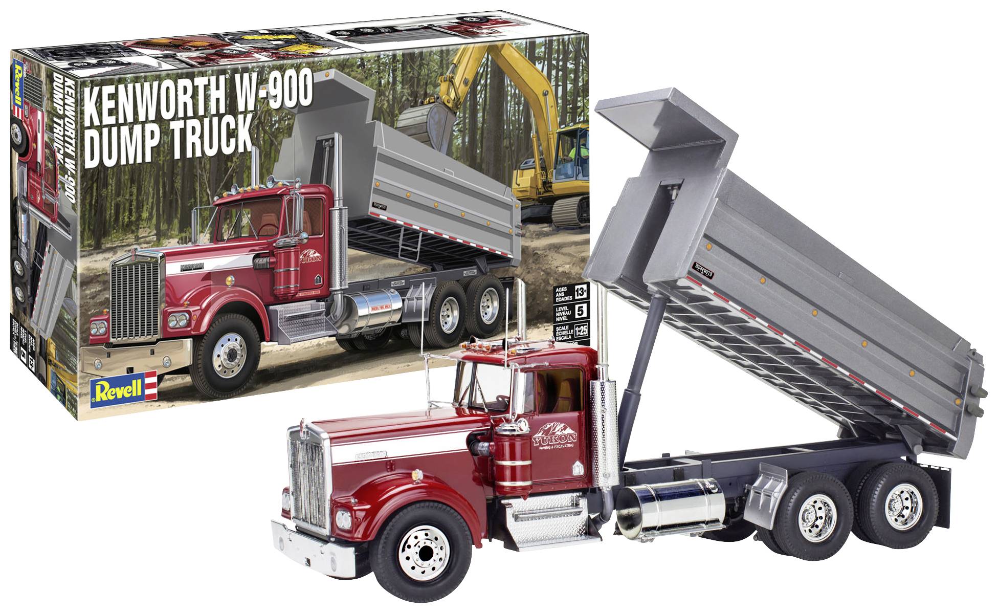 Revell 12628 Kenworth W-900 Dump Truck HGV assembly kit 1:25