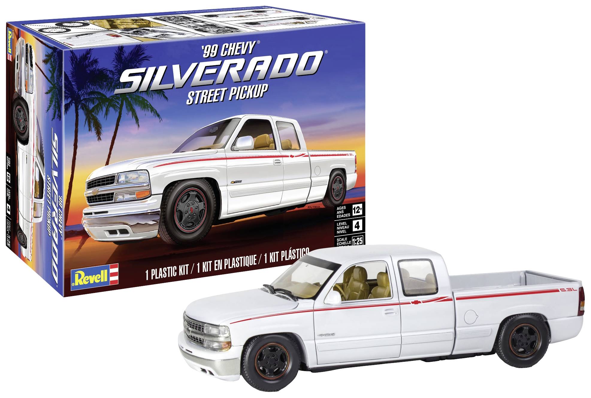 Revell 14538 1999 Chevy® Silverado® Street Pickup Model car assembly kit 1:25