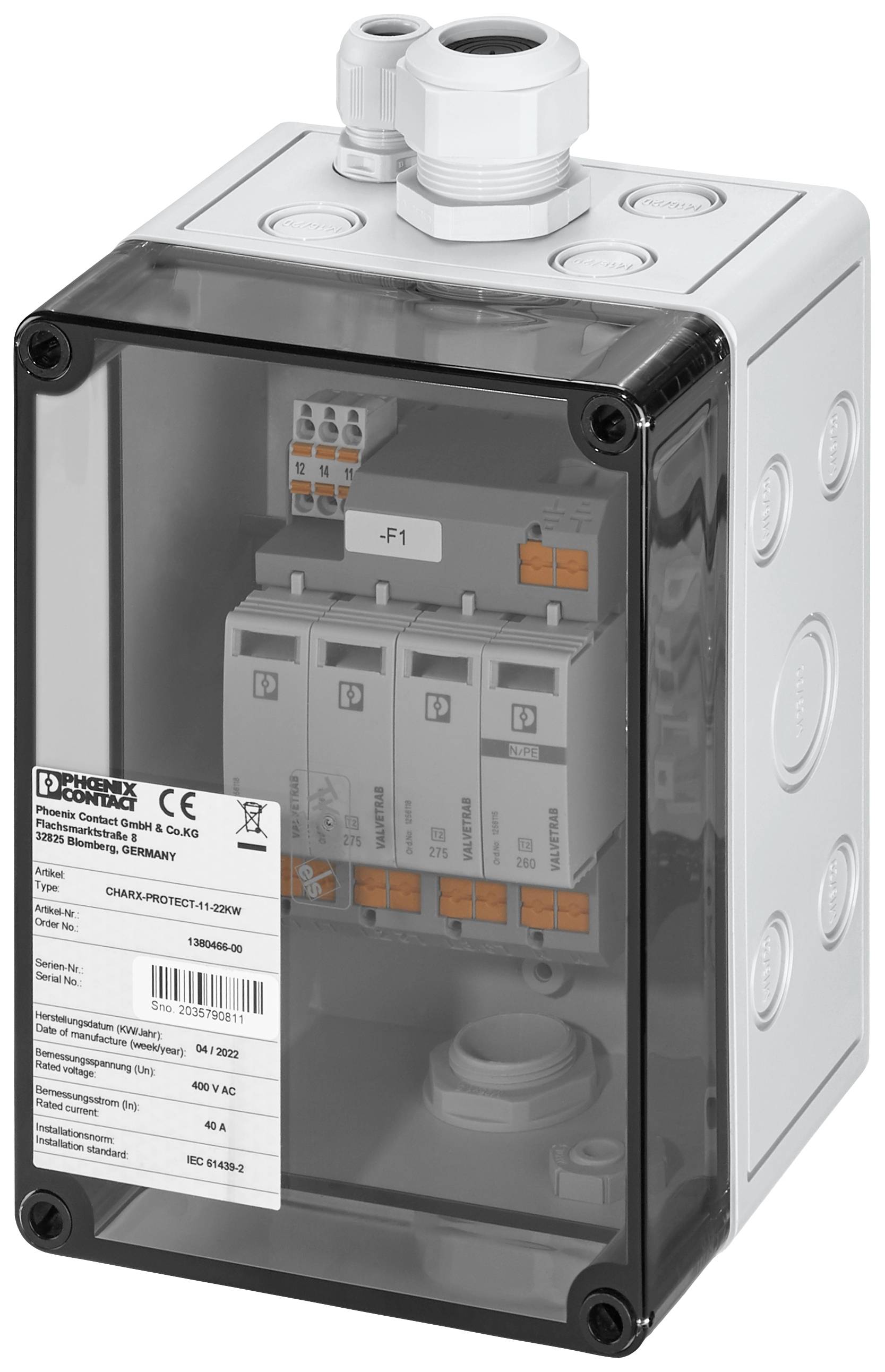 Phoenix Contact 1380466 CHARX-PROTECT-11-22KW Surge arrester 1 pc(s)
