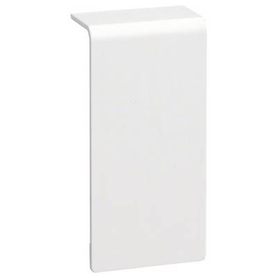 A simple, rectangular, white plastic part with a folded-over top edge.