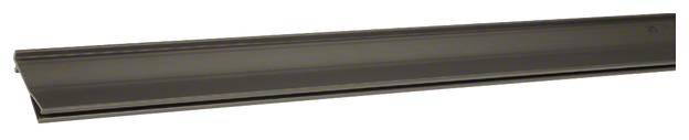 Long, dark brown metal rail piece, possibly part of a structural or decorative construction.